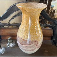 Glas vase med sløjfe deko - Kjærs Brugskunst