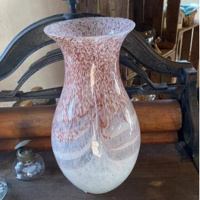 Glas vase med sløjfe deko - Kjærs Brugskunst