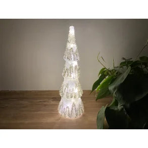 Juletræ, Glas med glimmer (stor) - Kjærs Brugskunst